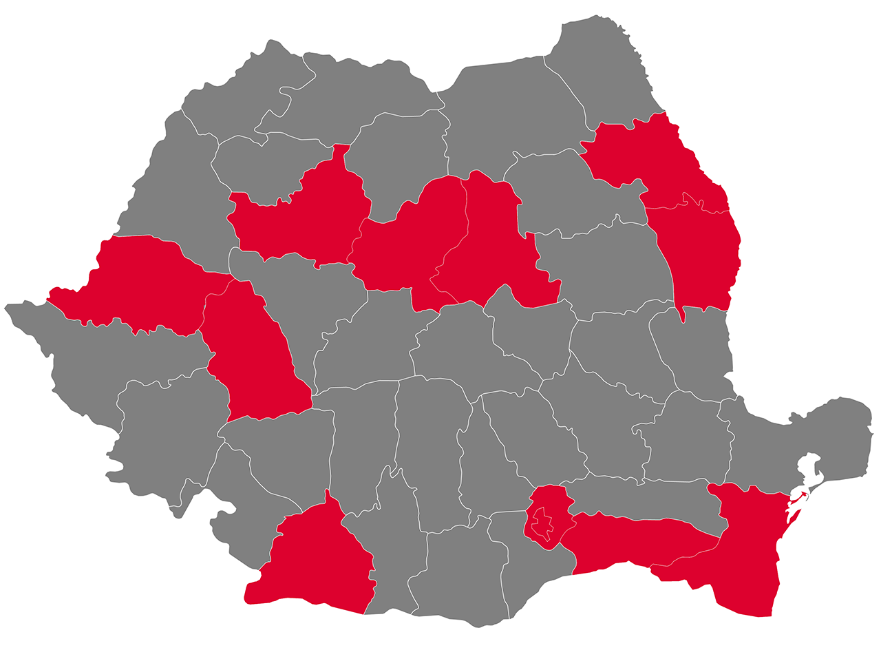 Harta centre service Iwash în România